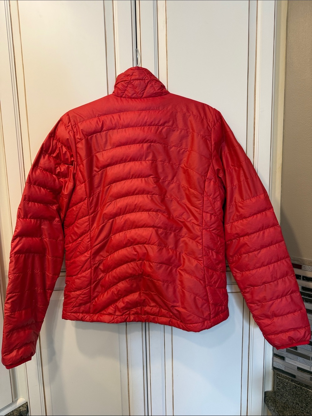 Patagonia Women’s Down Sweater Jacket Red Teal 800 Fill Goose Down FA12- SZ M - Picture 10 of 14